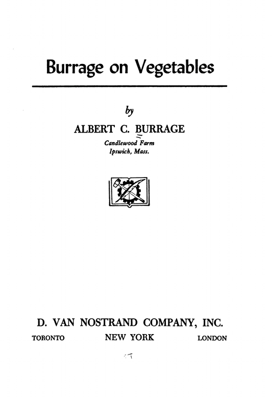 Burrage on Vegetables