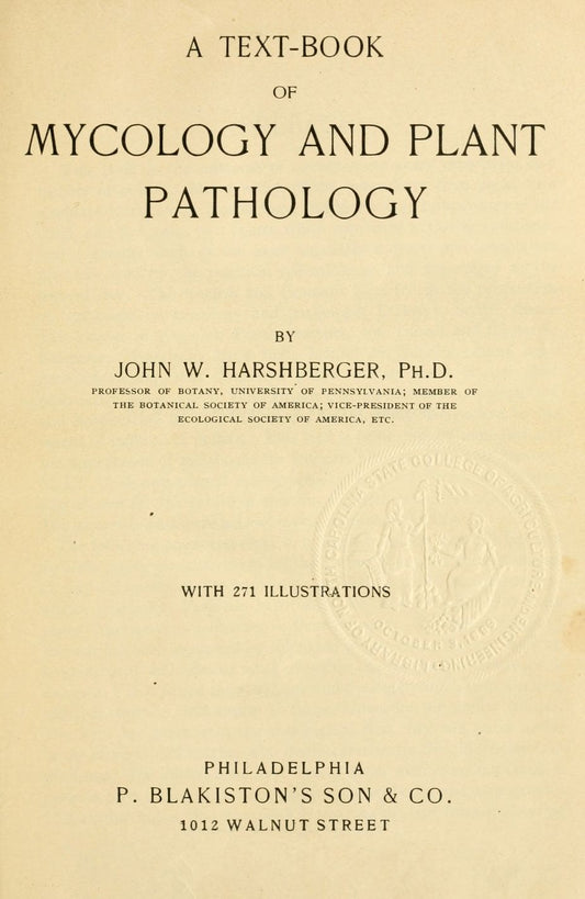 A text-book of mycology and plant pathology